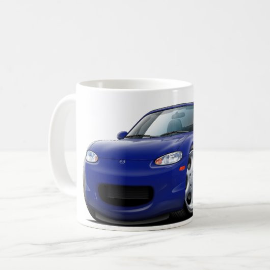 Miata dunkelblaues Auto 1999-05 Kaffeetasse (Vorderseite Links)