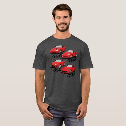Miata Generationen T-Shirt (Vorne ganz)