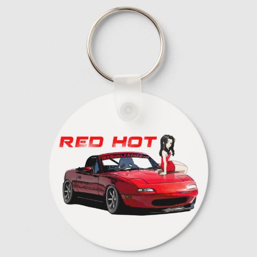 Miata MX-5 Red Hot Schlüsselanhänger (Vorderseite)