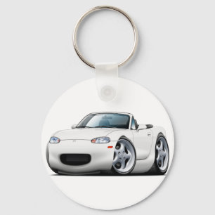 Miata Weiß-Auto 1999-05 Schlüsselanhänger