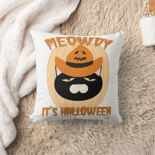 Miau-Cowboy-Katze Halloween-Spaß Kissen