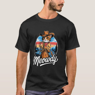 Miau-Cowboy-Katze Lustige Country-Musik Katze Cowb T-Shirt