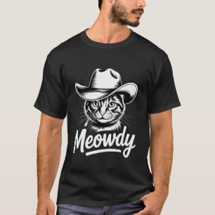 Miau Cowboy-Katze Vintage-Land Western-Lustig T-Shirt