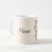 Miau Creme Katze Kaffeetasse (Vorderseite Links)