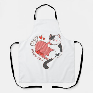 Miau, du süße Katze Valentinstag Schürze