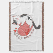 Miau, du süße Katze zum Valentinstag Decke (Vorderseite Vertikal)