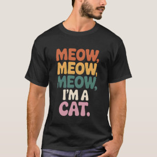 Miau, ich bin ein Katzen-Halloween-Kostüm Lustige T-Shirt