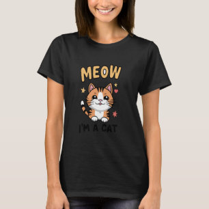 Miau, ich bin eine Katze Lustiger Halloween-Kostüm T-Shirt