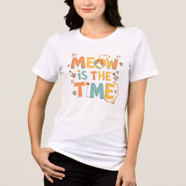 Miau ist die Zeit Tri-Blend Shirt