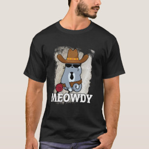 Miau-Kat-Cowboy Lustige Country-Musik T-Shirt