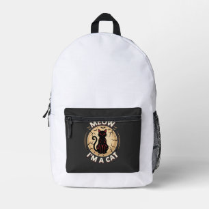 Miau-Katze-Halloween-Grafikdesign_1 Bedruckter Rucksack