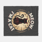 Miau-Katze-Halloween-Grafikdesign_1 Fleecedecke (Vorderseite (Horizontal))
