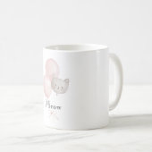 Miau Katze Rosarote Ballons Kaffeetasse (VorderseiteRechts)