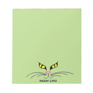 Miau Katzen Gelber Notizblock