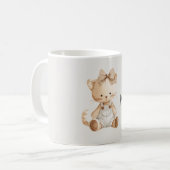 Miau Katzen-Schleife Kaffeetasse (Vorderseite Links)