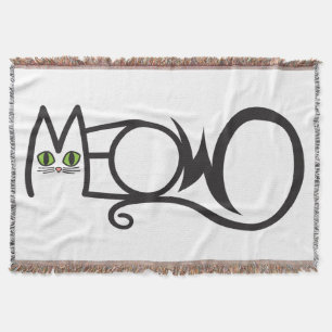 Miau-Katzen-Typografie Decke