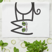 Miau-Katzen-Typografie Geschirrtuch (Gefaltet)