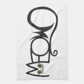 Miau-Katzen-Typografie Geschirrtuch (Vertikal)
