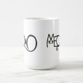 Miau-Katzen-Typografie Kaffeetasse (Mittel)