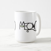 Miau-Katzen-Typografie Kaffeetasse (VorderseiteRechts)