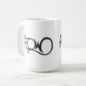 Miau-Katzen-Typografie Kaffeetasse (Vorderseite Links)