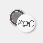 Miau-Katzen-Typografie Magnet (Vorderseite/Rückseite)