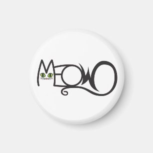 Miau-Katzen-Typografie Magnet