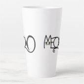 Miau-Katzen-Typografie Milchtasse (Vorderseite)