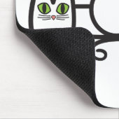 Miau-Katzen-Typografie Mousepad (Ecke)