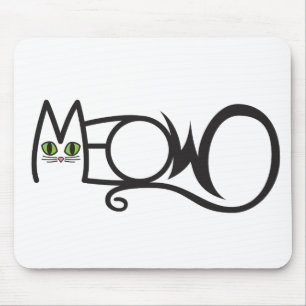 Miau-Katzen-Typografie Mousepad