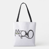Miau-Katzen-Typografie Tasche (Rückseite)