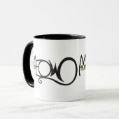 Miau-Katzen-Typografie Tasse (Vorderseite Links)