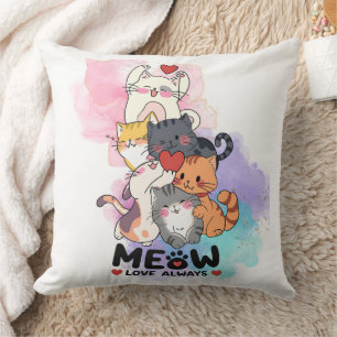Miau-Katzen-Wurfkissen Kissen