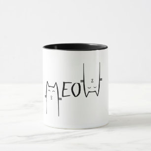 Miau Katzenliebhaber einzigartiges Design Tasse
