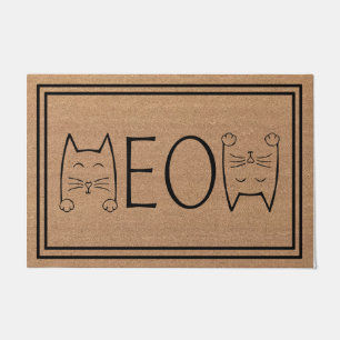 Miau Kitty Katzen Fußmatte, Lustige Katze  Fußmatte