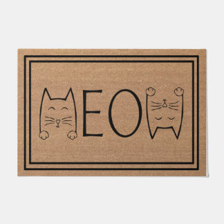 Miau Kitty Katzen Fußmatte, Lustige Katze  Fußmatte
