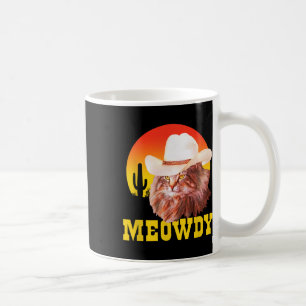Miau! Lustige Country-Musik-Katze Cowboyhut Vintag Kaffeetasse