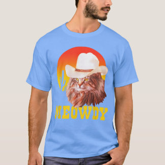 Miau lustige Country-Musik Katze Cowboyhut Vintage T-Shirt