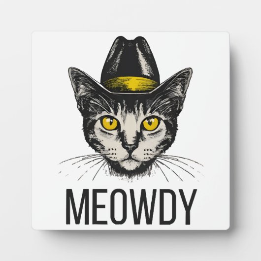 Miau lustige Katze Fotoplatte (Vorderseite)