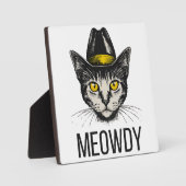 Miau lustige Katze Fotoplatte (Vorderseite)