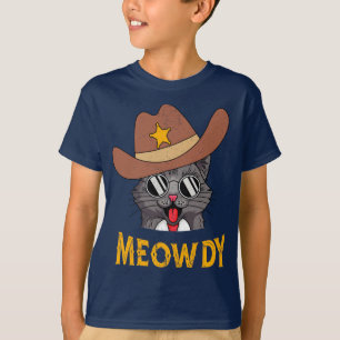 Miau! Lustige Landkatze mit Cowboyhut Geschenk T-Shirt