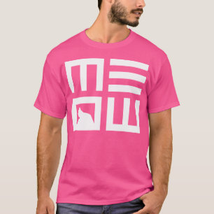 Miau Lustige Optische Täuschung Verrückte Katzenla T-Shirt