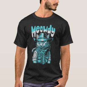 Miau! Lustiger Country-Musik-Cowboy-Kater T-Shirt