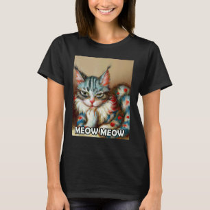 Miau Miau Süße Katze Kitty Kätzchen Im Katzenstil  T-Shirt