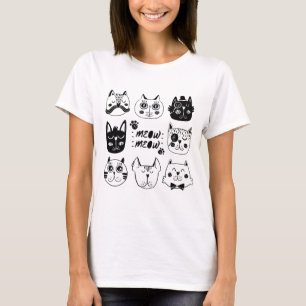Miau Miau Süßes Kawaii-Katzenliebhaber-T-Shirt T-Shirt