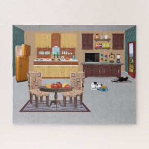 Miau-nificent Küche Puzzle