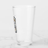 Miau oder Behandle Katze Halloween Gruselige Katze Glas (Links)