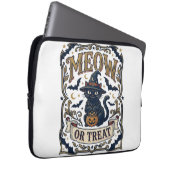 Miau oder Behandle Katze Halloween Gruselige Katze Laptopschutzhülle (Vorne Rechts)