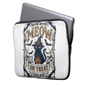 Miau oder Behandle Katze Halloween Gruselige Katze Laptopschutzhülle (Vorderseite Links)