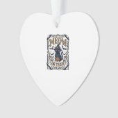 Miau oder Behandle Katze Halloween Gruselige Katze Ornament (Vorderseite)